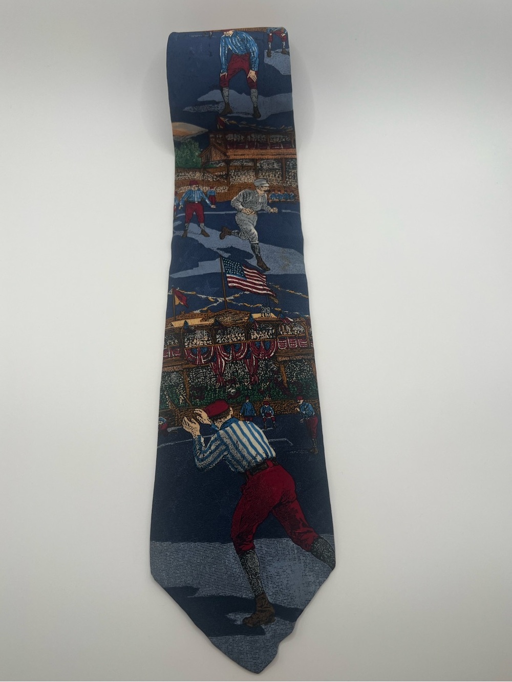✨ 027: Vintage Max Raab Americana Series Baseball Tie 1921